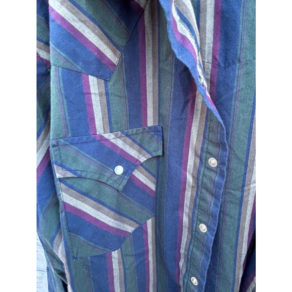 Men's Ely Plains Shirt,‎ Blue, Green, XL-Western Rodeo Shirt - Picture 2 of 4